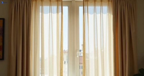 Dull dusty drapes in acacia-gardens-nsw before professional cleaning